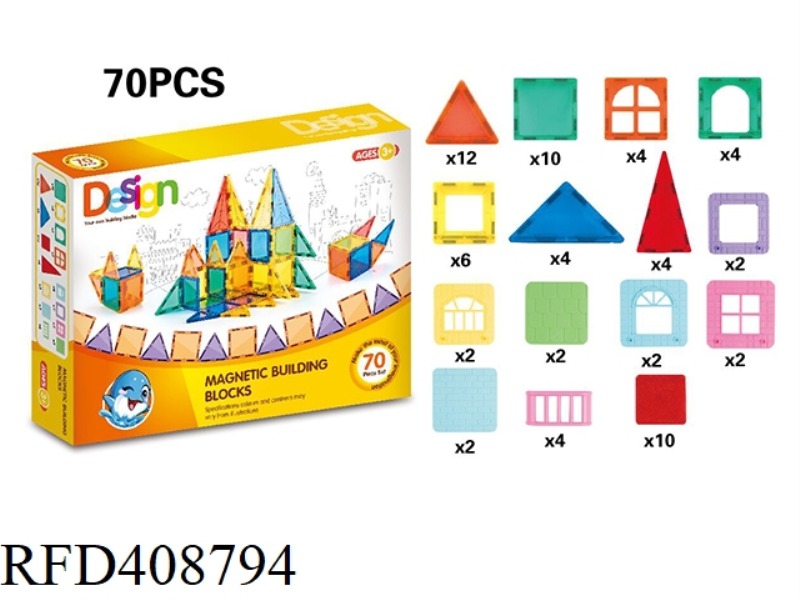 EARLY EDUCATION COLOR WINDOW MAGNETIC SHEET (70PCS)