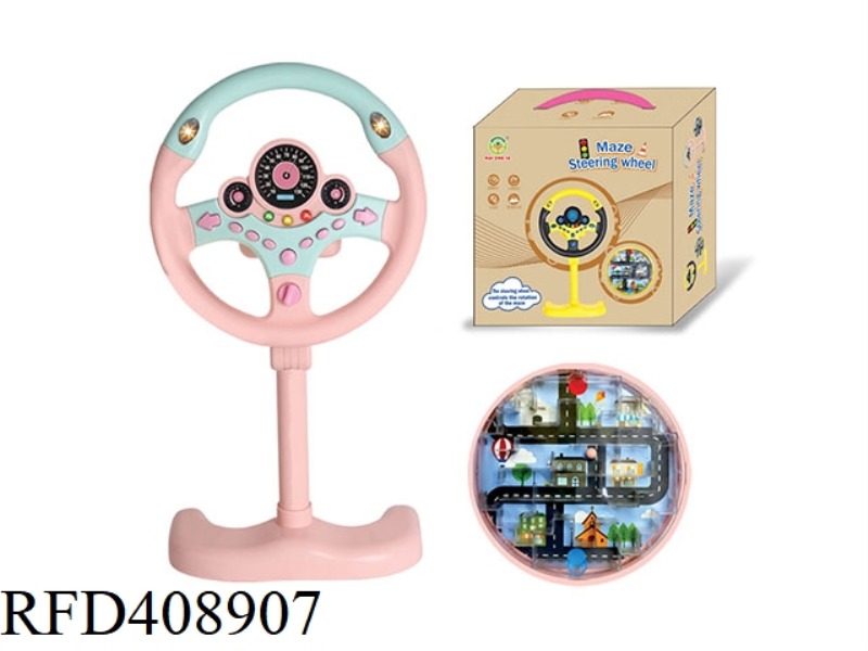 STEERING WHEEL ELECTRIC MAZE BALL GAME