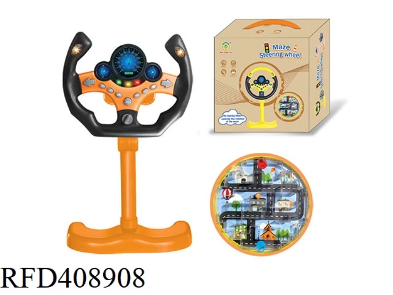 RACING STEERING WHEEL ELECTRIC MAZE BALL GAME