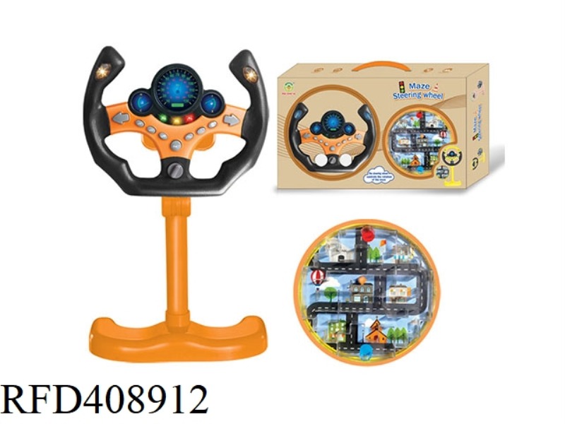 RACING STEERING WHEEL ELECTRIC MAZE BALL GAME