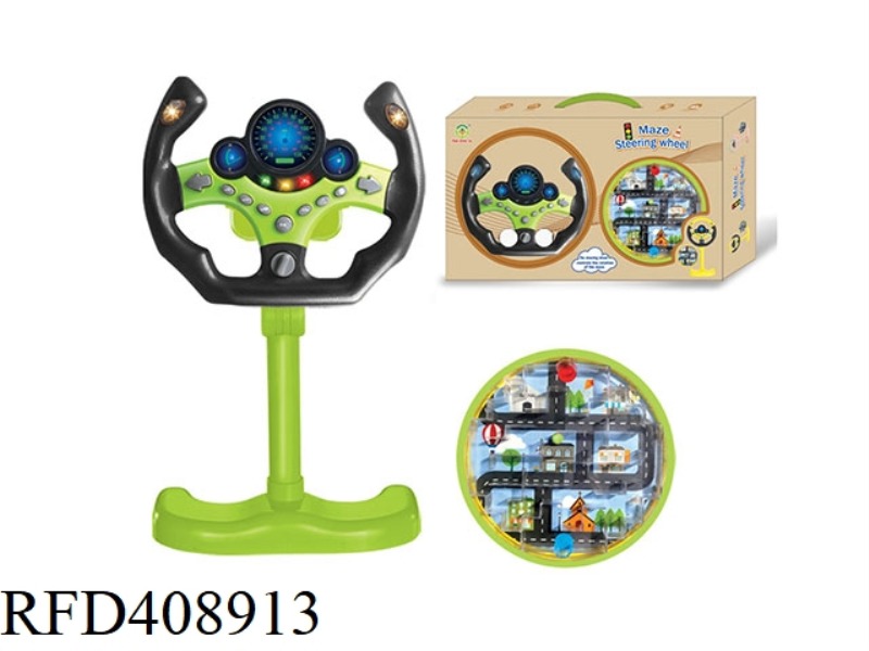 RACING STEERING WHEEL ELECTRIC MAZE BALL GAME