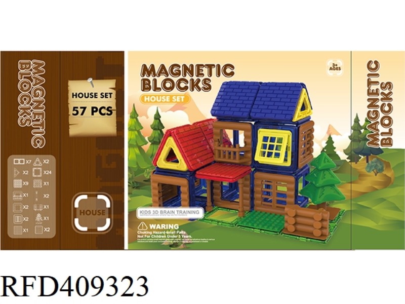 BOY'S FARM MAGNET SHEET 57PCS