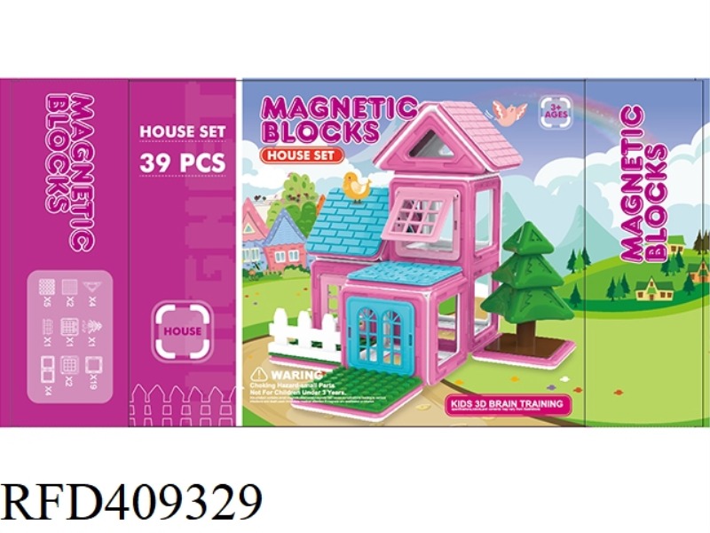GIRL HOUSE MAGNET PIECE 39PCS