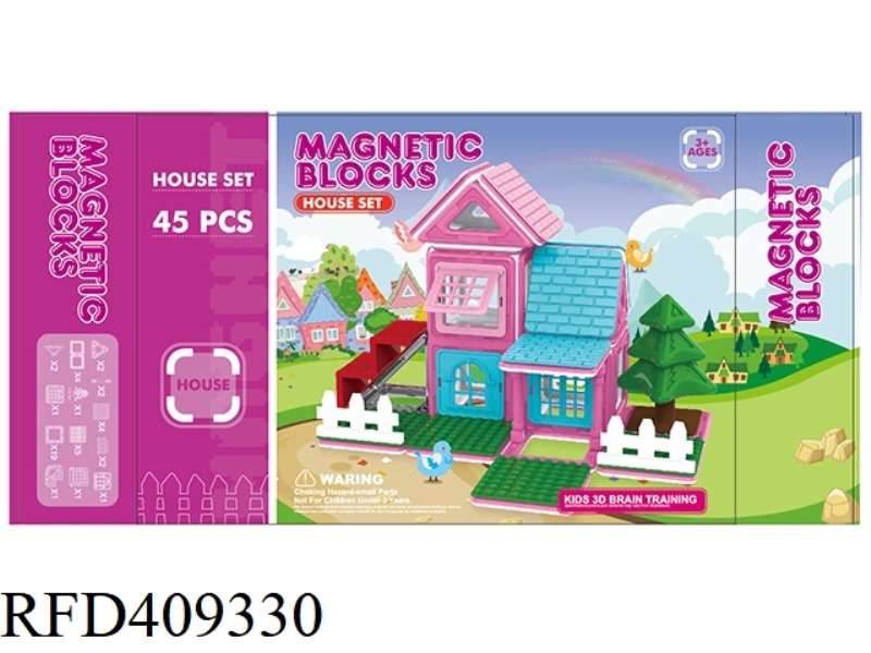 GIRL HOUSE MAGNET PIECE 45PCS