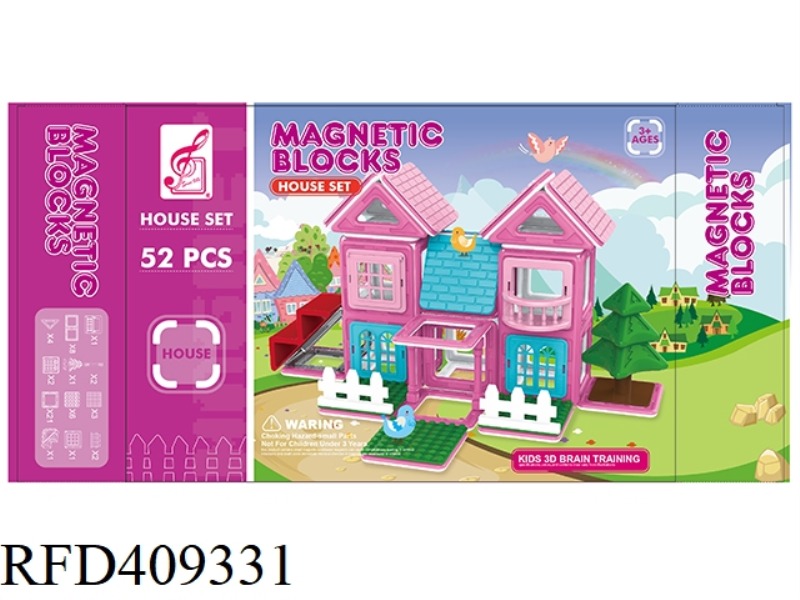 GIRL HOUSE MAGNET SHEET 52PCS
