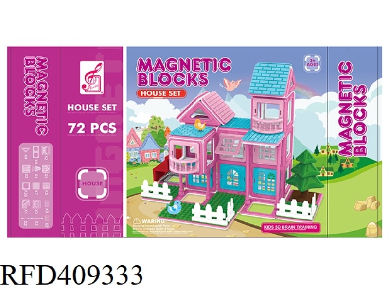 GIRL HOUSE MAGNET SHEET 72PCS