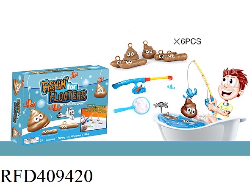 BATHROOM TOY RESCUE POOP FISHING GAME