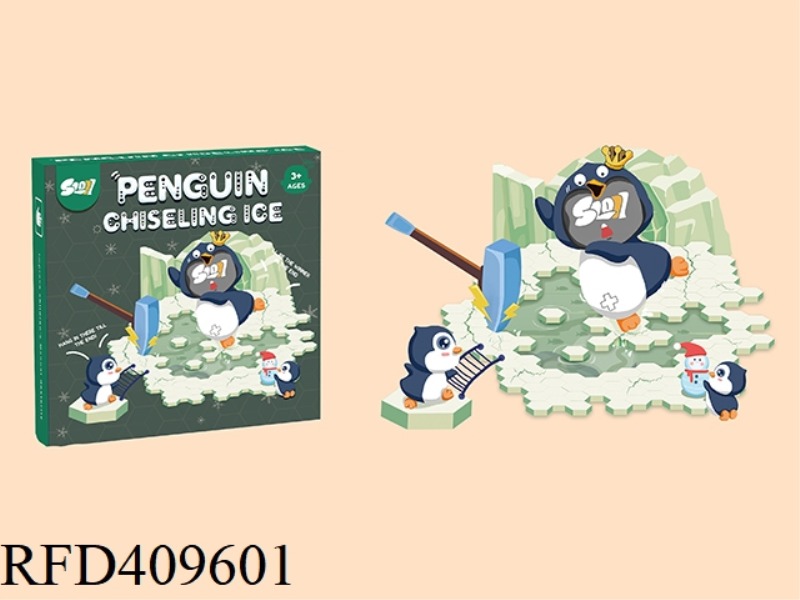 PENGUIN BREAKING THE ICE