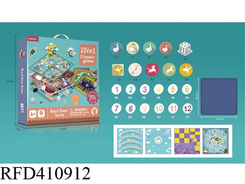 10 IN 1 CHESS (WITH PLASTIC CHESS BOARD)