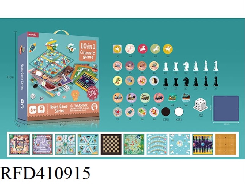 10 IN 1 CHESS (WITH PLASTIC CHESS BOARD)