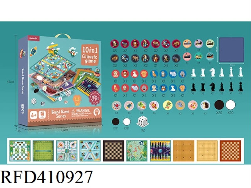 10 IN 1 CHESS (WITH PLASTIC CHESS BOARD)