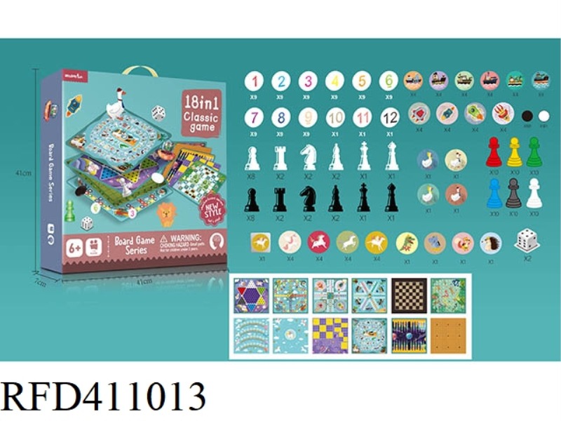 18 IN 1 CHESS (WITHOUT PLASTIC BOARD)