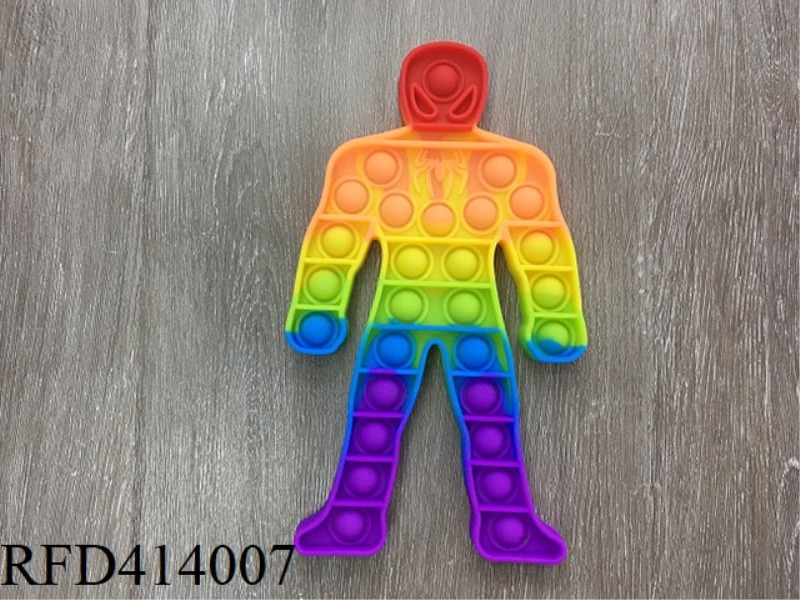 RAINBOW-COLORED MINIATURE SPIDERMAN RAT EXTERMINATOR