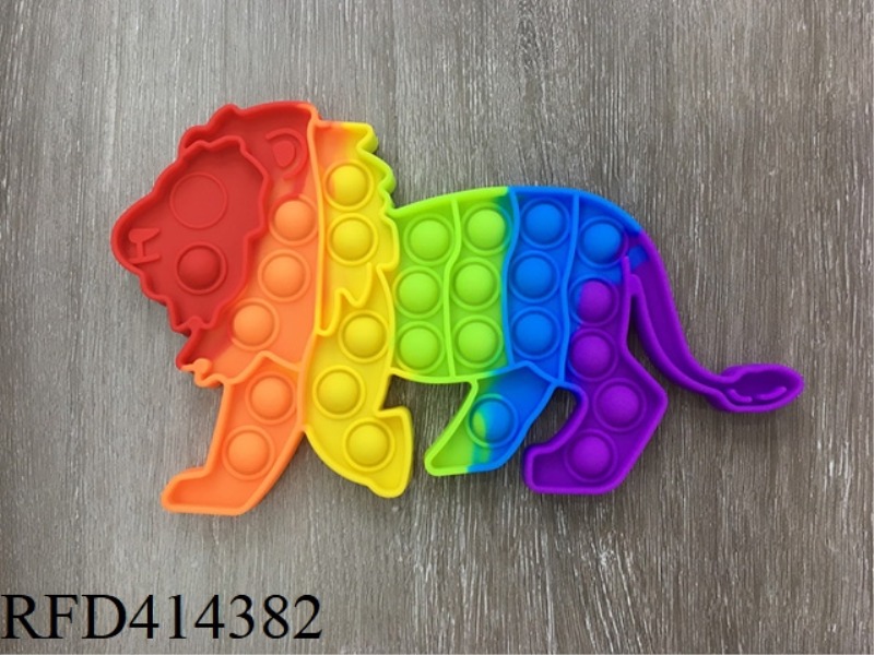 20 CM RAINBOW-COLORED MALE LION RODENT CONTROL PIONEER