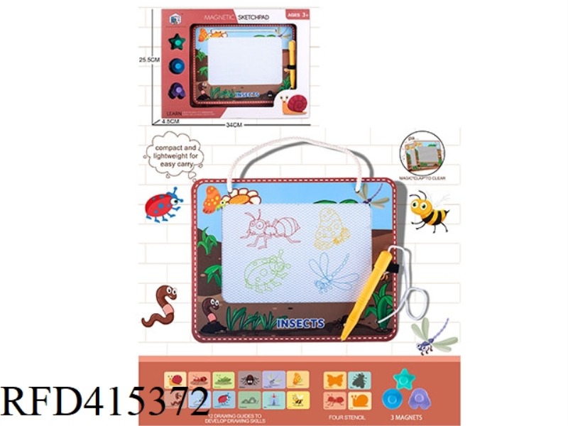 MAGIC HAND CLAP MAGNETIC DRAWING BOARD-INSECT TEACHING MATERIAL