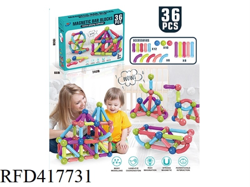 MAGNETIC ROD 36PCS
