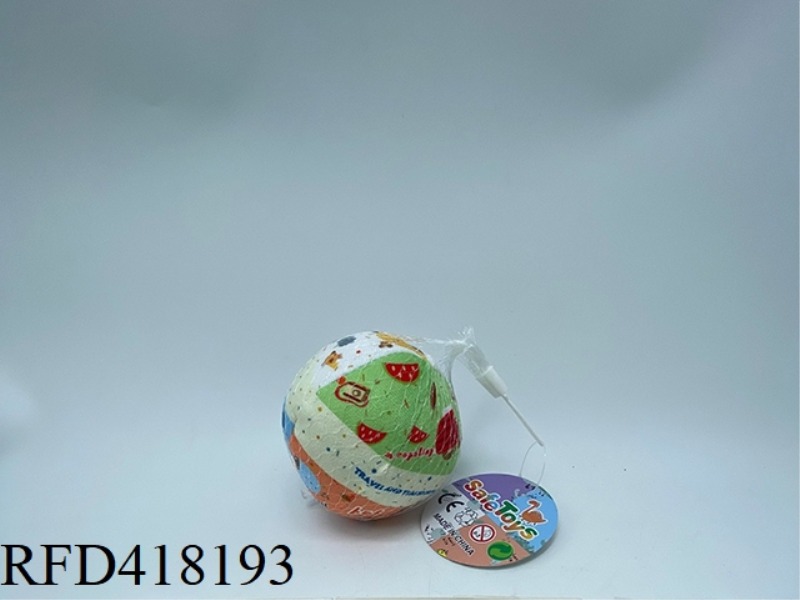 4 INCH FLANNEL COTTON BALL WITH BELL PERCEPTION EARLY EDUCATION SINGLE