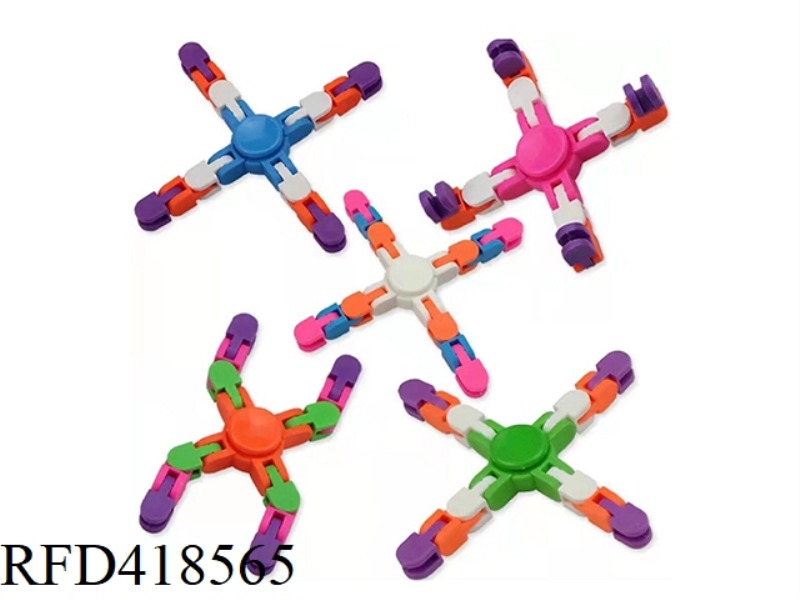 DECOMPRESSION FOUR-CORNER GYRO CHAIN (RANDOM COLOR MIXING)
