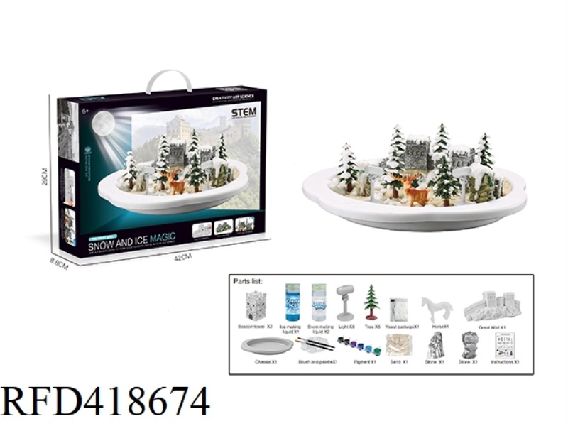 SCIENCE EXPERIMENT SCENE MAKING SNOW-GREAT WALL
