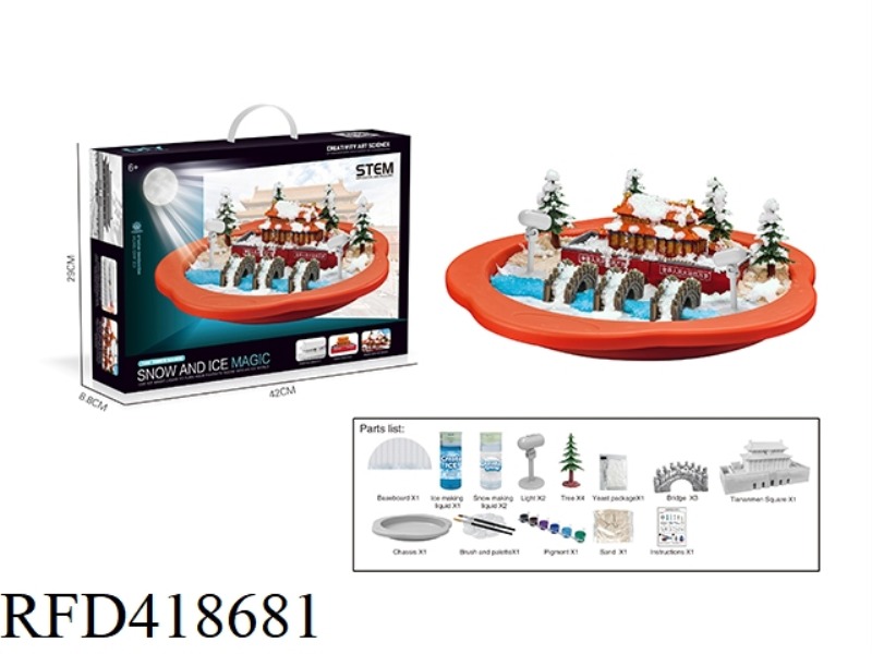 SNOW MAKING IN SCIENTIFIC EXPERIMENT SCENE-TIANANMEN SQUARE