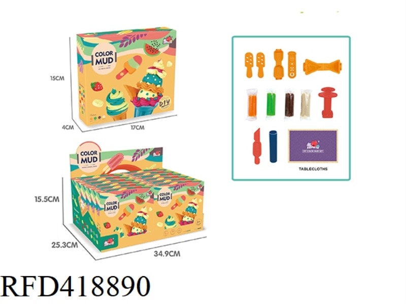 ICE CREAM COLOR MUD12PCS