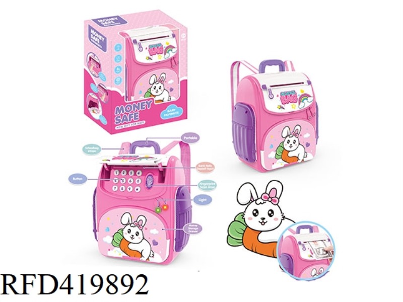 LITTLE WHITE RABBIT SCHOOLBAG PIGGY BANK