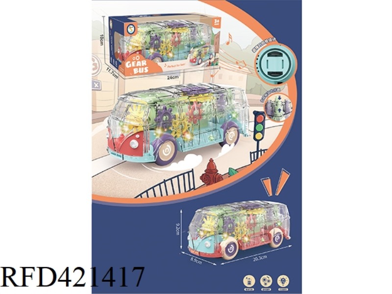 PUZZLE GEAR VOLKSWAGEN BUS (RED AND GREEN 2 COLORS MIXED)