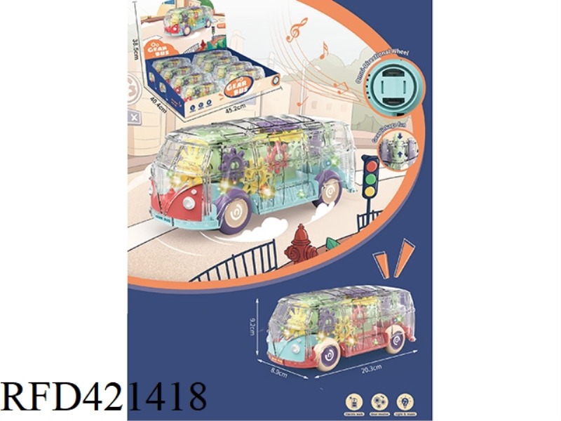 PUZZLE GEAR VOLKSWAGEN BUS (RED AND GREEN 2 COLORS MIXED)8PCS
