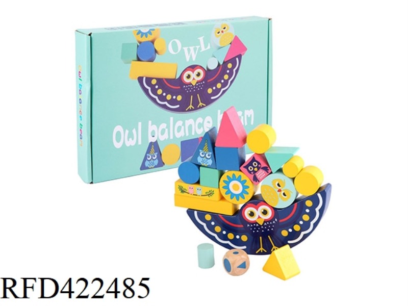 WOODEN OWL BALANCING BLOCKS