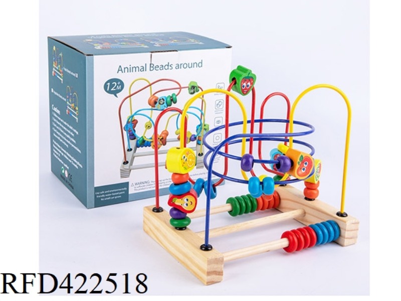 WOODEN LARGE THREE-TRACK BEAD