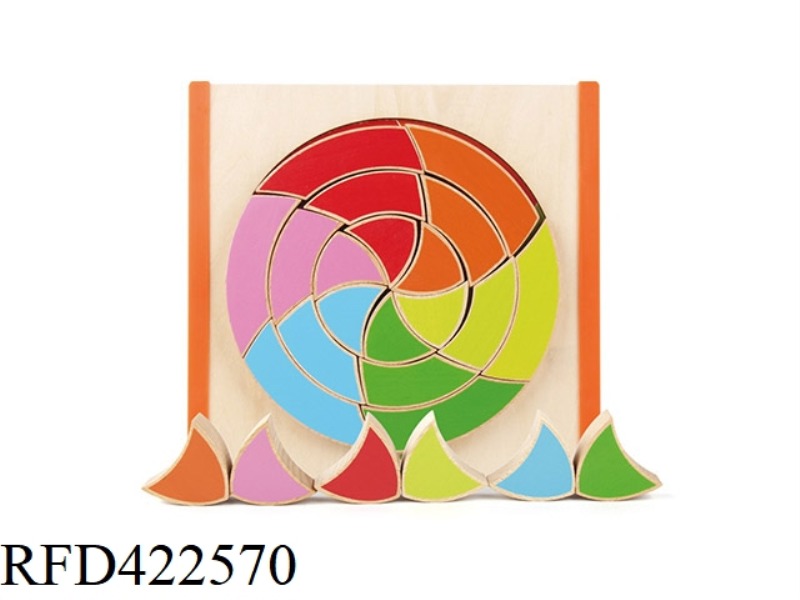 WOODEN WHIRLWIND MOSAIC PANEL