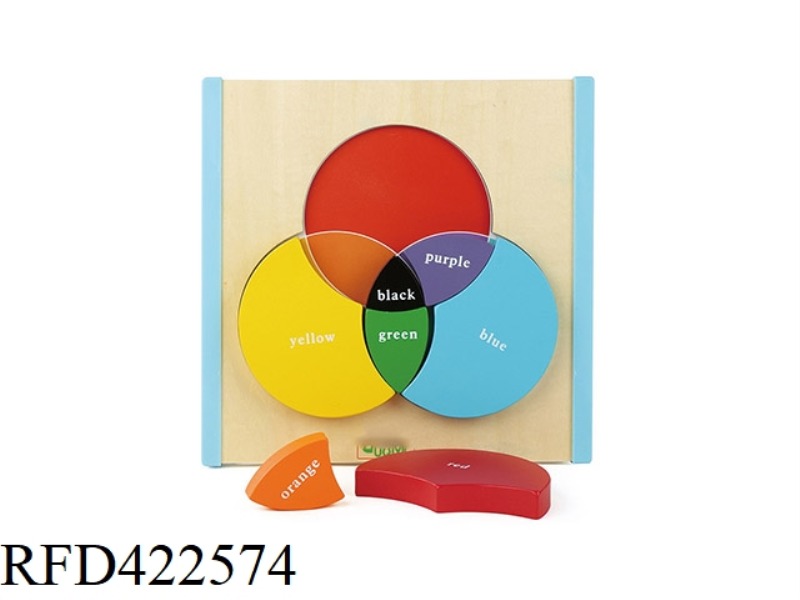 WOODEN THREE ORIGINAL COLOR MIXING LEARNING BOARD