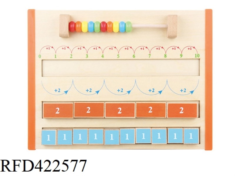 WOODEN 1-10 COUNTING AND ODD AND EVEN NUMBER PRACTICE BOARD