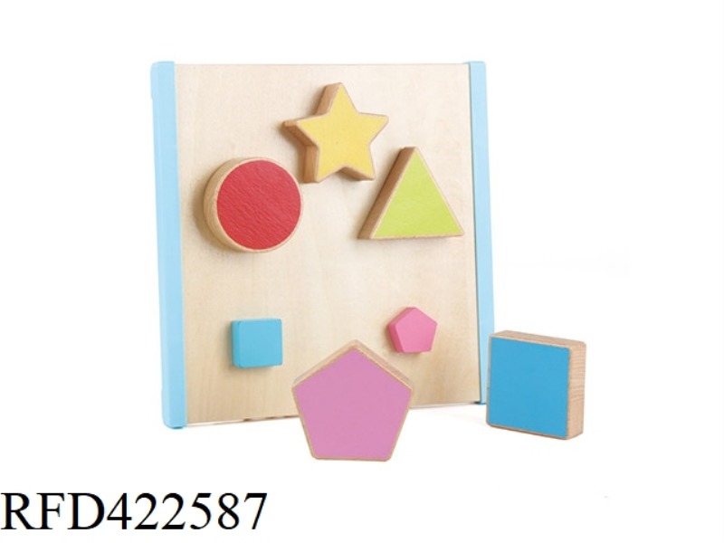 WOODEN COLOR AND SHAPE MATCHING BLOCKS