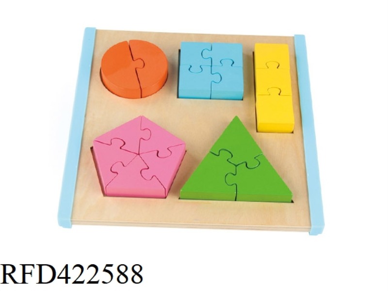 WOODEN SHAPE SPLICING LEARNING BOARD