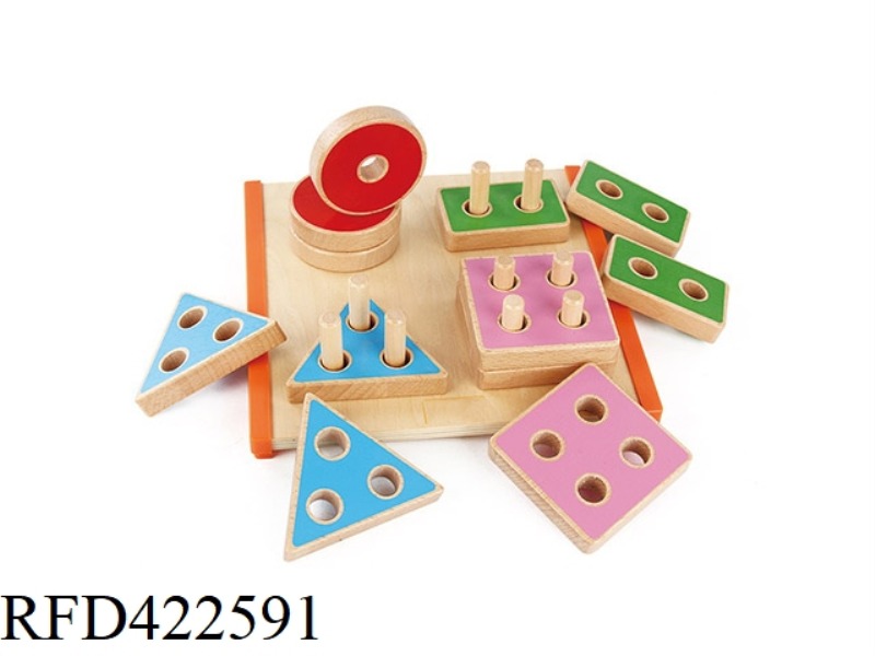 WOODEN SHAPE MATCHING SET OF PILLAR BLOCKS