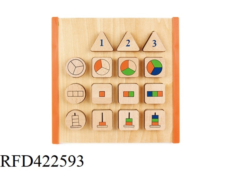 WOODEN NUMBER INDICATING EARLY EDUCATION LEARNING BOARD
