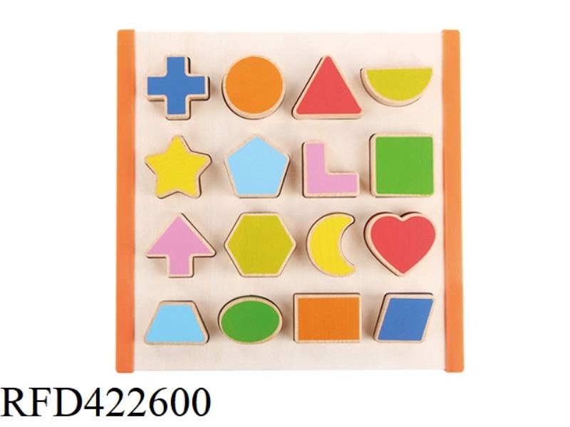 WOODEN GEOMETRIC SHAPE LEARNING BOARD
