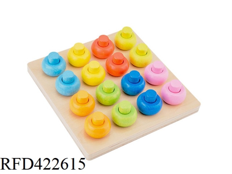 WOODEN COLOR COGNITIVE MATCHING LEARNING BOARD