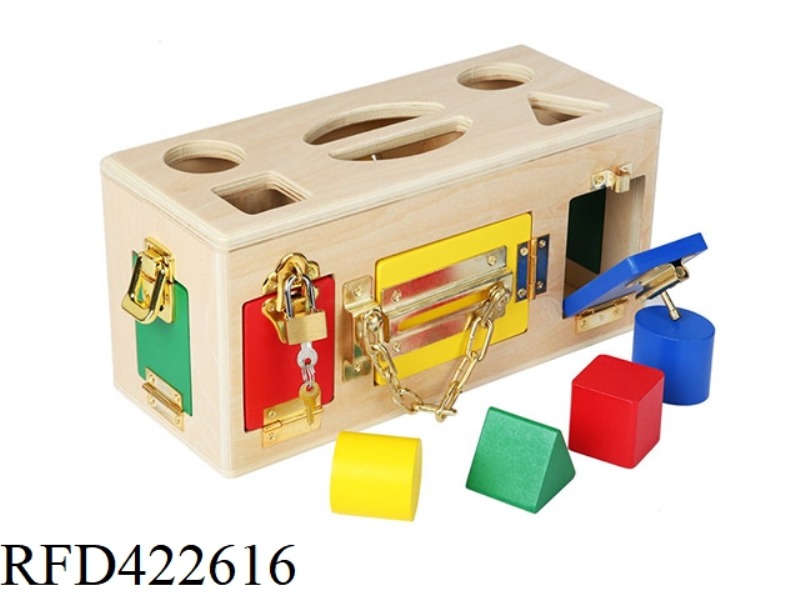 WOODEN SHAPE LOCK BOX
