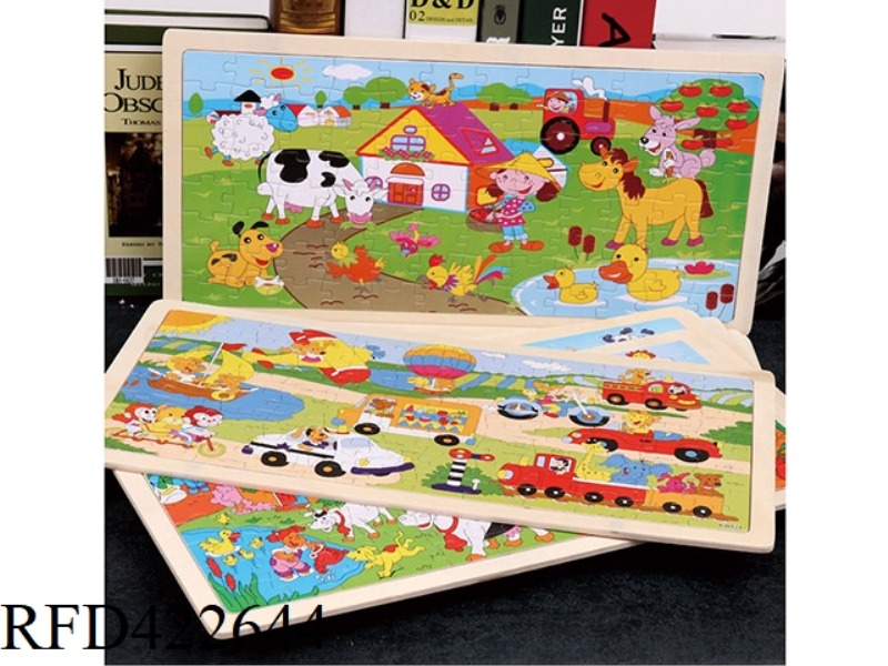 WOODEN LOG FRAME PUZZLE 96 PIECES