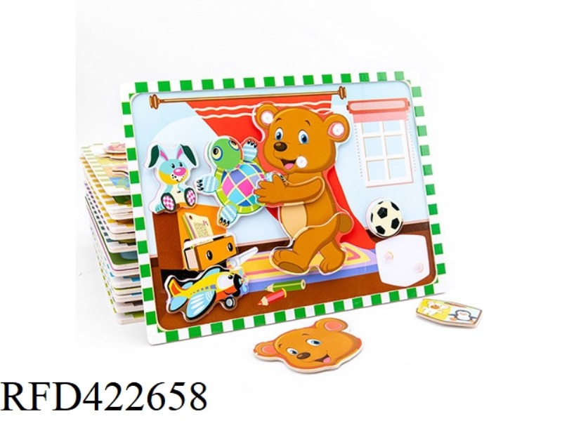 WOODEN LARGE VELCRO PUZZLE