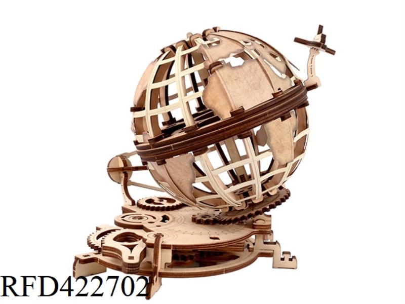 WOODEN 3D ASSEMBLED POWER GLOBE