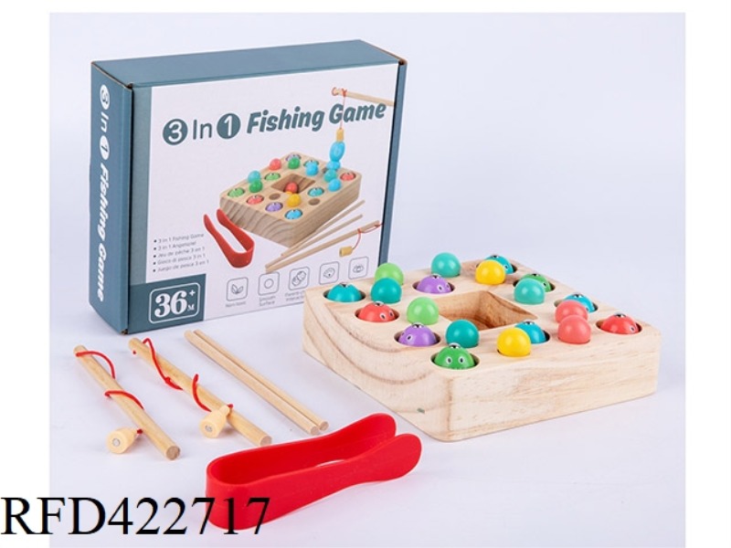 WOODEN FISHING BALL GAME