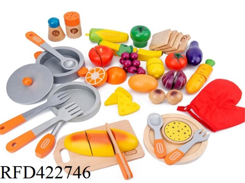 30 PIECES OF WOODEN FRUIT CUTS