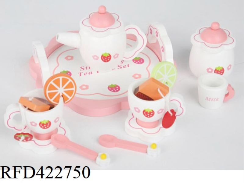 WOODEN TEA SET