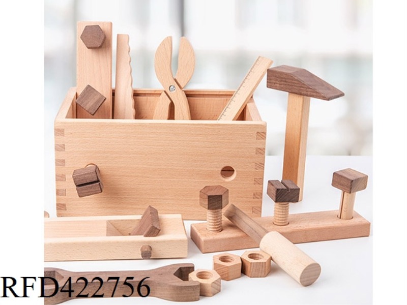 WOODEN LOG TOOLBOX