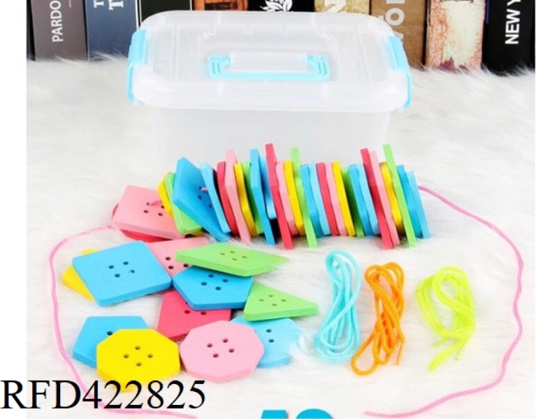 WOODEN 40-PIECE BUTTON STRING STRING