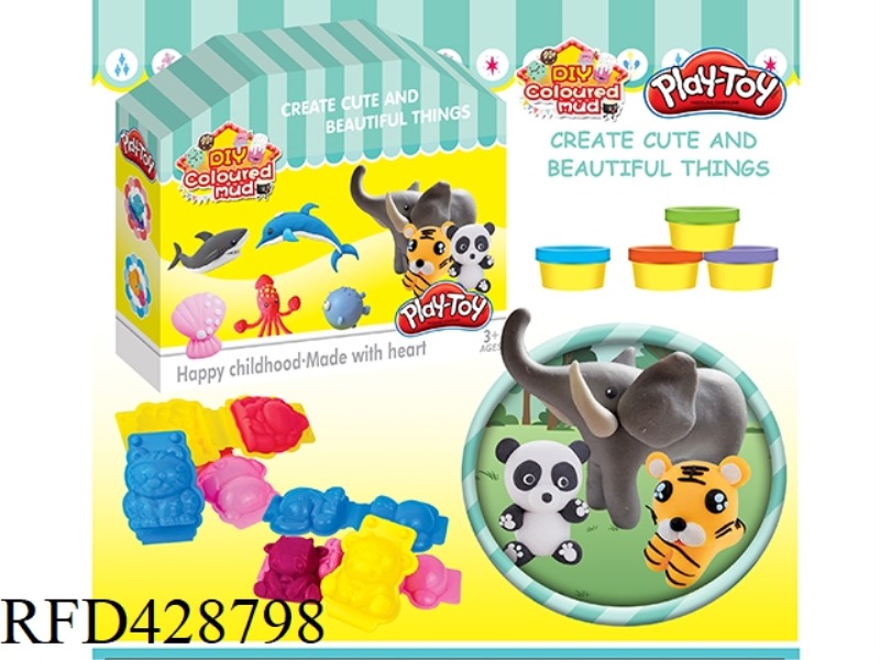 COLORFUL MUD FOREST ANIMALS