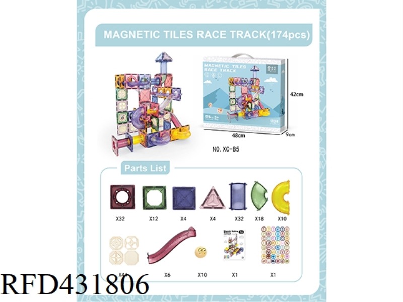 MAGNETIC TRACK COLOR WINDOW 174PCS